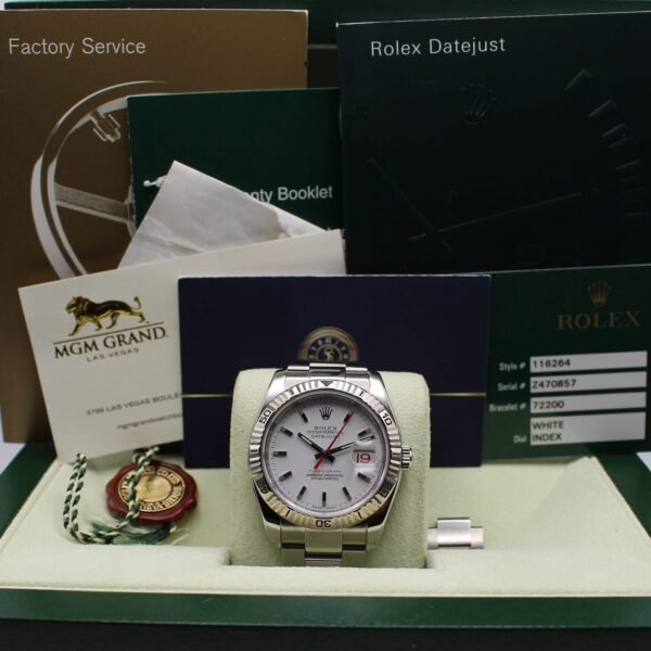 Rolex Datejust Turn-O-Graph 36mm 2012 White Dial