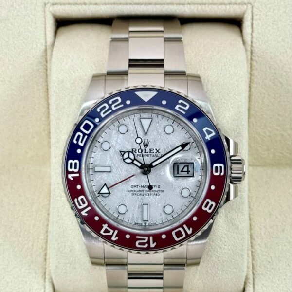 2023 Rolex GMT-Master II “Pepsi” 40mm 126719BLRO White Gold Meteorite Dial Oyster Bracelet